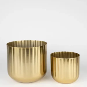 Gold Scalloped Planter
